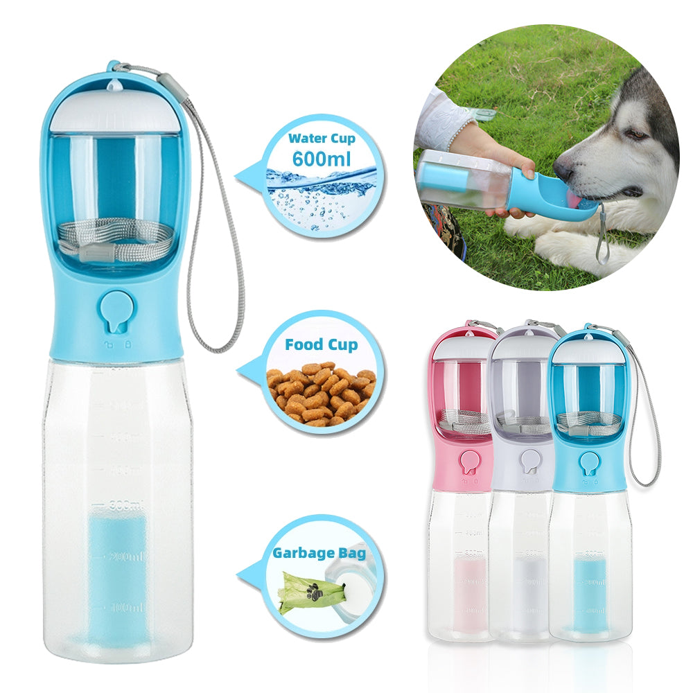 Leak-Proof 3-in-1 Pet Travel Bottle